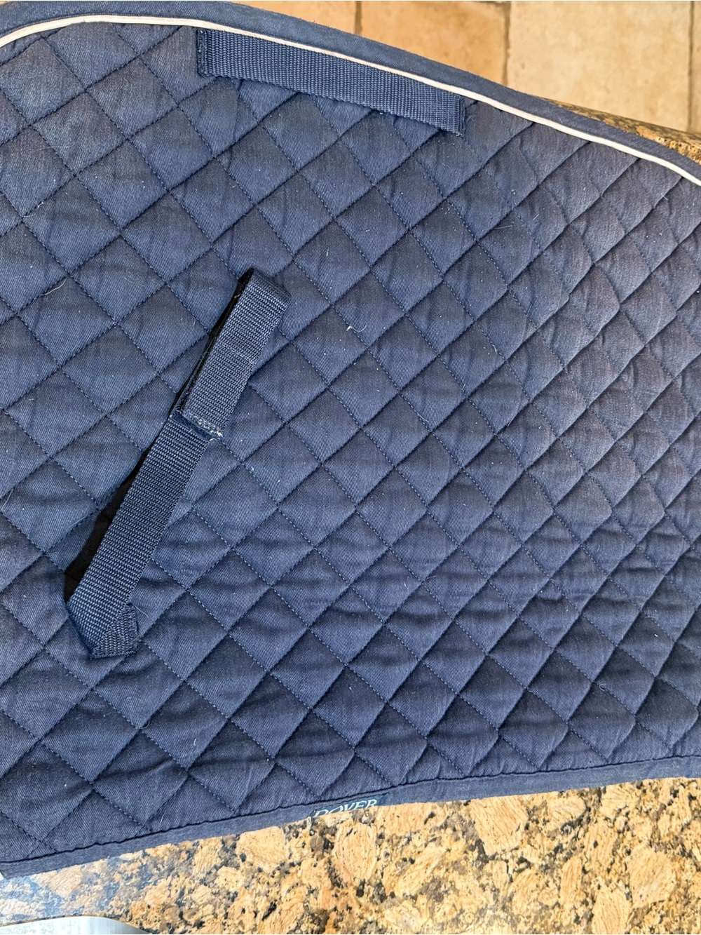 DOVER Saddlery Quilted Riding English Pony saddle pad  - Classic Style navy